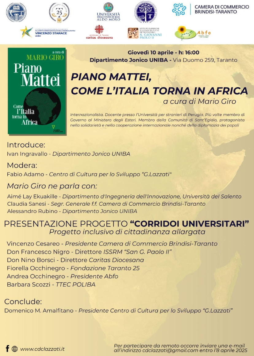PIANO MATTEI COME L’ITALIA TORNA IN AFRICA E CORRIDOI UNIVERSITARI